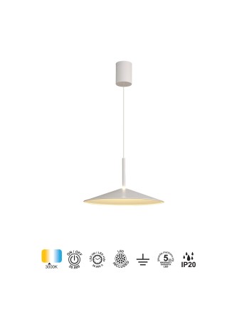 CALICE * COLGANTE GRANDE LED 1L - BLANCO